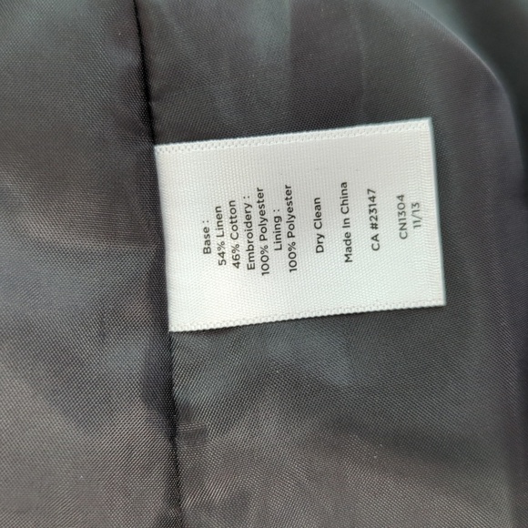 Talbots Embroidered Daisy A Line Sundress Black White 4P preppy linen cotton - Picture 8 of 8